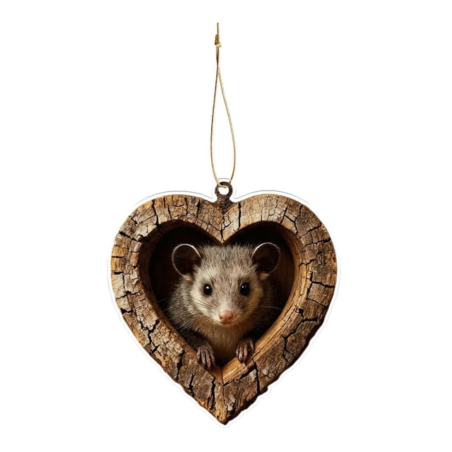 Adornos navideños de animales del bosque, adornos acrílicos 2D de zorros, águilas y pájaros, colgantes del bosque para decorar el árbol de Navidad y fiestas en casa