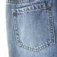 thumbnail image 6 of KIDSCOOL SPACE Big Girls Jeans, 5-14T Wide-leg Loose Elastic Waist with String Flared Denim Pants,Light Blue,7-8 Years, 6 of 7