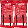 thumbnail image 1 of HLONK Emergency Fire   Fire Blankets Emergency for Kitchen Home  39.4”x39.4” Flame Suppression Fiberglass Fire Blankets for Camping  Prepared Hero Fire  for Home (Color   4pack), 1 of 7