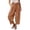 Brown, variant on QIYAGBSA Women's Striped Pants Relaxed Wide Leg Drawstring Waist Summer Casual (Brown, 3XL)