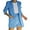 Blue, variant on Women Suit Sets for Women Zpanxa 2 Piece Outfits for Women, Long Sleeve Solid Color Blazer with Pockets Shorts Suit Sets, Open Front Blazer and Short Pants Suit Sets Gray XXL
