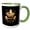 Green/White, variant on 3drose, Charming Composition on Black Fiesta Squad. Sombrero, Maracas. Gift, 11oz Mug