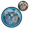 thumbnail image 2 of Indoor 12' Voice-Activated Luminous Decoration Wall Clock With LED Night Light Flower Crown, 2 of 8