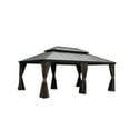 thumbnail image 2 of 14x20FT Hardtop Gazebo, Permanent Metal Gazebo with Galvanized Steel Double Roof and Aluminum Frame, Curtain and Netting, Large Pavilion Gazebo for Patio Deck Garden, 2 of 10