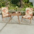 thumbnail image 2 of Jordan Manufacturing 22" x 44" Grey Floral Outdoor Chair Cushion with Ties and Loop - 44'' L x 22'' W x 4'' H, 2 of 5