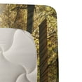 thumbnail image 3 of Ambesonne Autumn Fitted & Top Sheet Set with Shams, Sunset Dark Pine Trees, Orange Green, 3 of 4