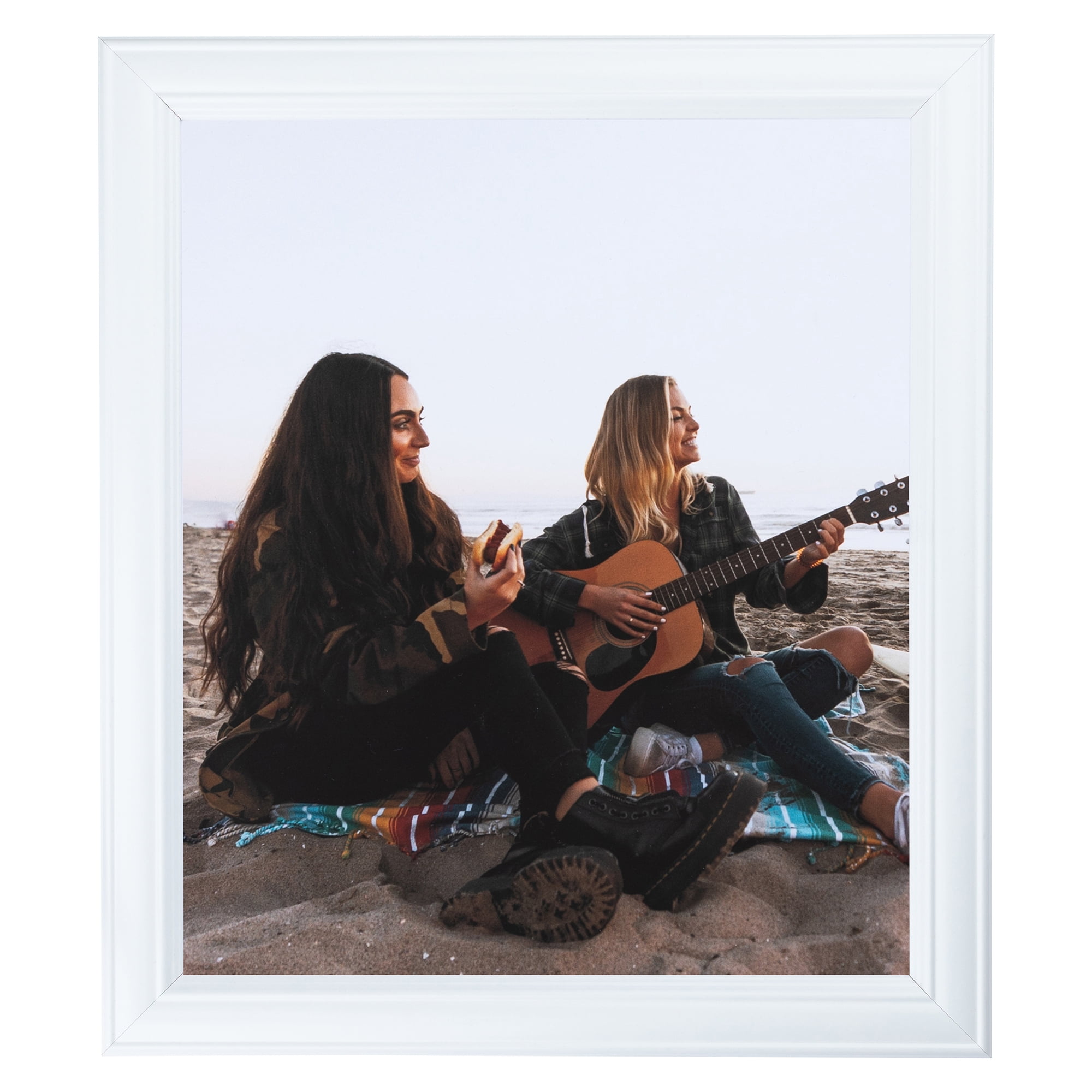ArtToFrames 16" x 20" White Picture Frame, 16x20 inch White MDF Poster Frame (WOM-4098),  Pack