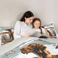 thumbnail image 4 of Homewish Retro Labrador Retriever Duck Full Size Comforter Sets,Rustic Lake House Bedding Comforter Set,White,Light Gray Reversible,3 Pieces,1 Comforter and 2 Pillowcases, 4 of 7