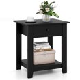 thumbnail image 1 of Costway 1 PCS Nightstand with Drawer 3-Tier Modern Bedside Table with Open Shelf Storage for Bedroom Black, 1 of 10