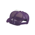 thumbnail image 2 of Men's 80's Retro Large 8 Bit Pixelated Heart Gamer Trucker Hat, White/Purple, 2 of 2