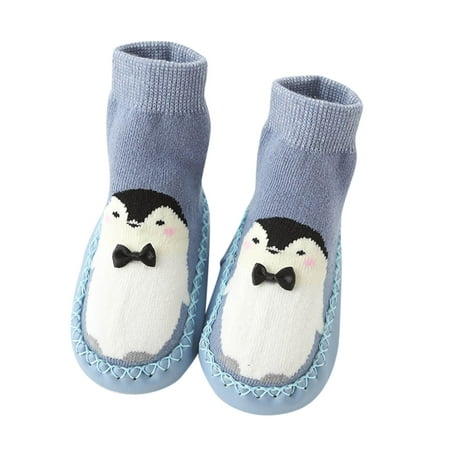 

Baby Sneakers Cute Children Toddler Shoes Autumn And Winter Boys And Girls Floor Socks Shoes Flat Bottom Non Slip Warm Colorblock Cartoon Panda Rabbit Penguin Pattern