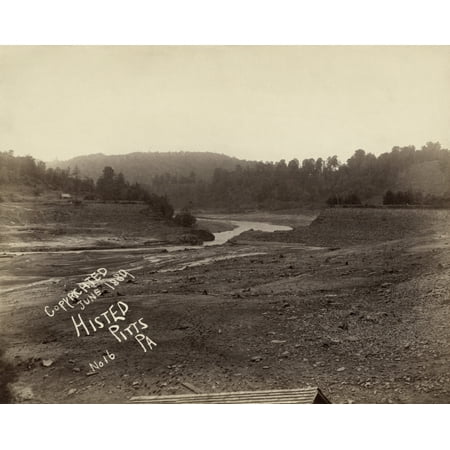 South Fork Dam - Johnstown Flood 1889 Na View Of The Broken South Fork Dam From The Bed Of Lake Conemaugh After The Johnstown Flood Photograph By Ernest Walter Histed 1889 Poster Print by Granger Collection