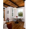 thumbnail image 6 of FSLiving No Wiring Needed Pendant Lighting with Industrial Pulley Design, 15ft Plug-in Dimmer Cord with Wheel White Cupola Shape Iron Shade, with Remote Control LED Edison Bulb (Copper Red) - 1 Light, 6 of 9