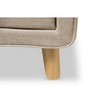 thumbnail image 6 of Baxton Studio Jonesy Mid-Century Beige Linen Upholstered 2-Drawer Nightstand, 6 of 7