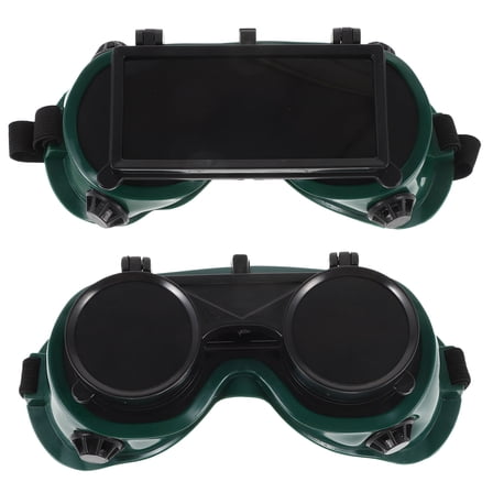 BESTOYARD Green Welding Goggles with DoubleLayer Protection for Home Use Adjustable Headband 2pcs