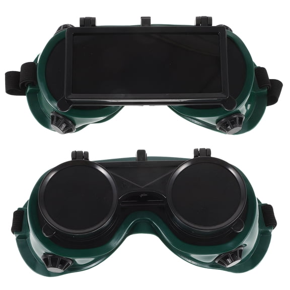 BESTOYARD Green Welding Goggles with DoubleLayer Protection for Home Use Adjustable Headband 2pcs
