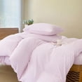 thumbnail image 5 of Pink Gingham King Duvet Cover Set, Pink Plaid Comforter Cover Set, 3 Pieces Checked Bedding Set (Pink Gingham, King), 5 of 9