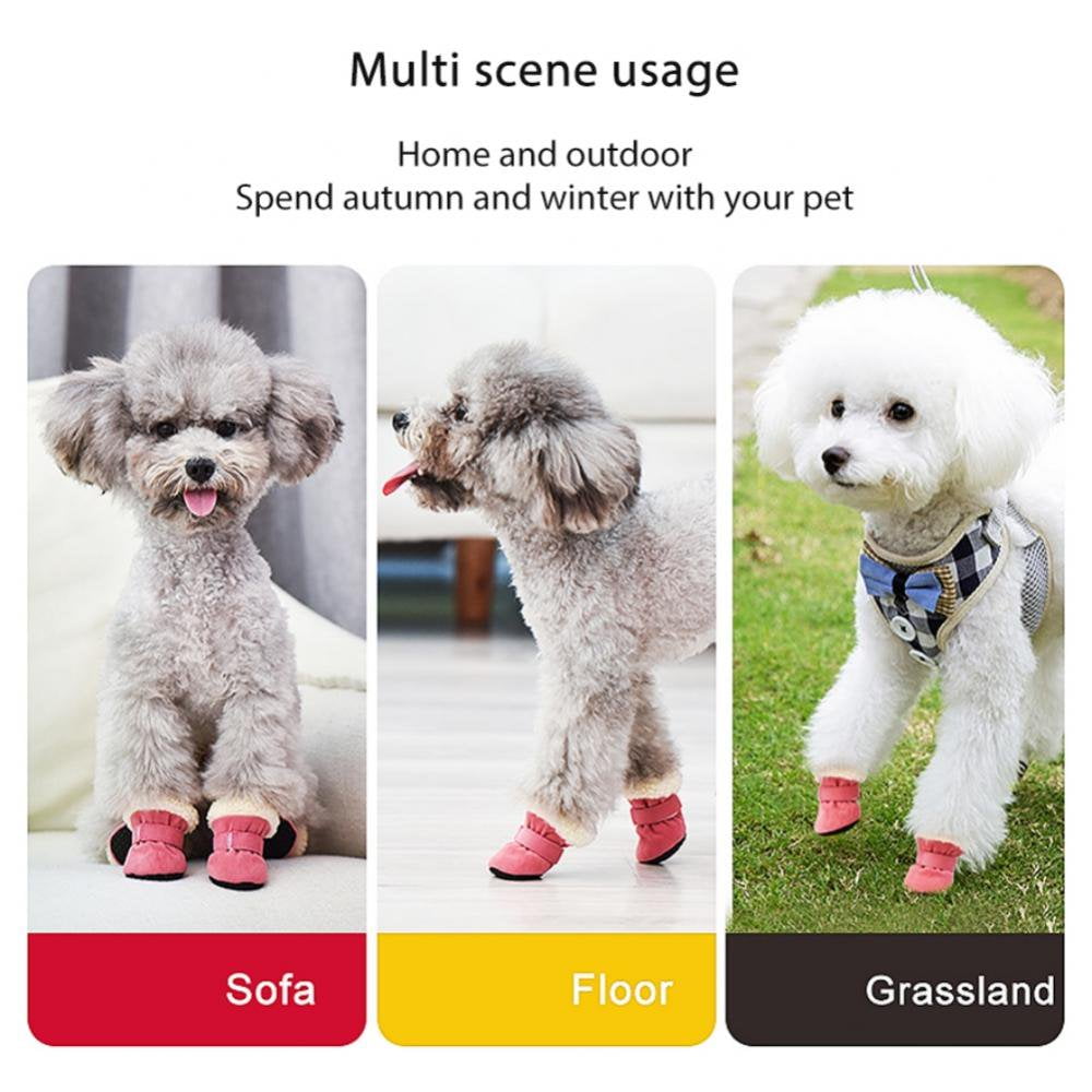 Winter Pet Dog Shoes Anti-slip Snow Boots Thick Warm Cat Puppy
