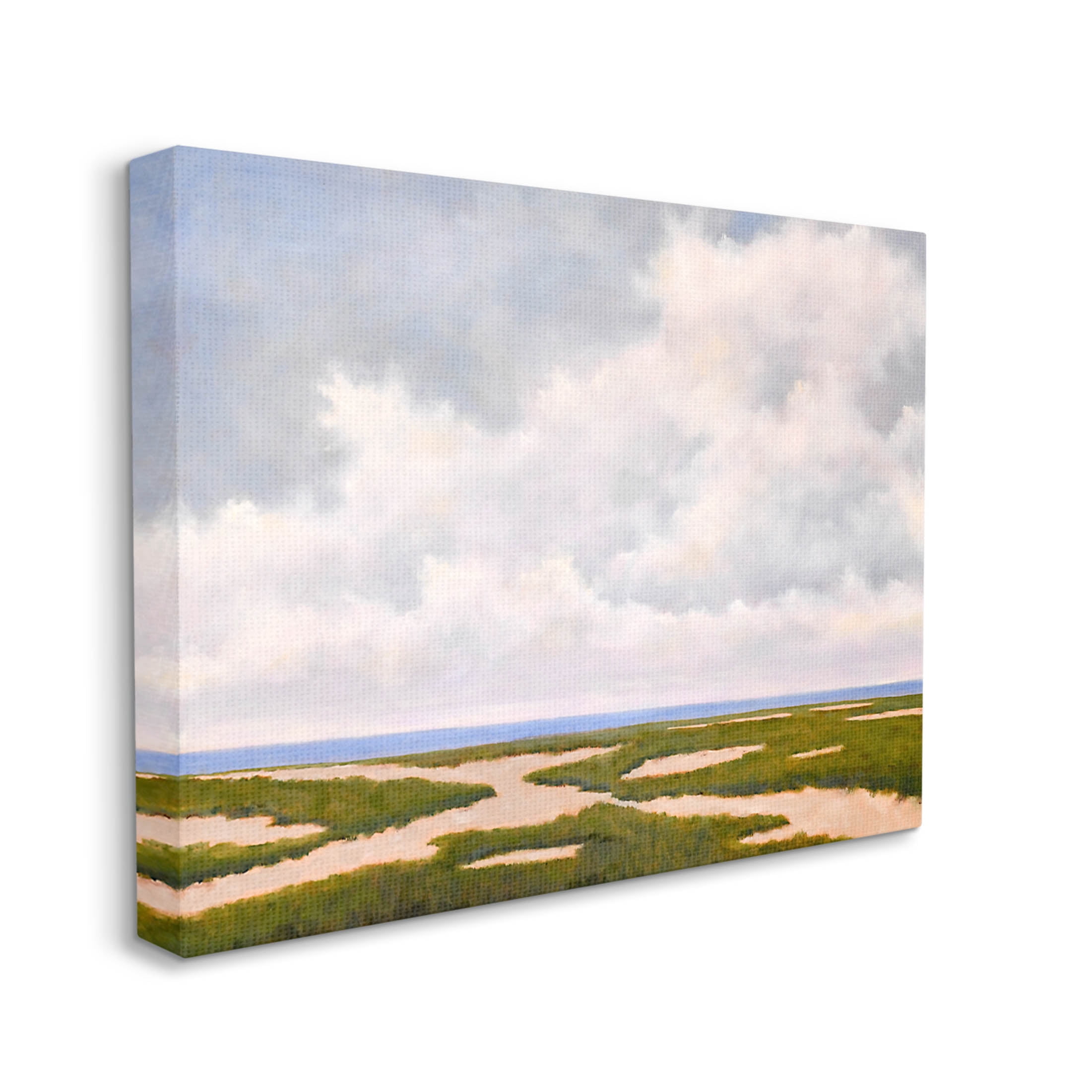 Stupell Industries Cloudy Distant Beach Horizon Painting Gallery Wrapped Canvas Print Wall Art, Design by Catherine Andersen