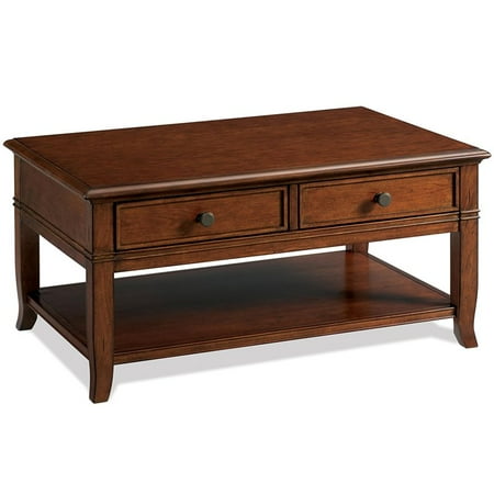 Riverside Furniture Campbell Storage Coffee Table in Burnished Cherry