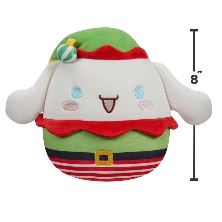 Ultra Soft 8-inch Squishmallows Sanrio Holiday Elf Cinnamoroll