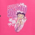 thumbnail image 5 of Wild Bobby, Shore Surfer Betty Boop Betty Boop Unisex Crewneck Sweatshirt, Neon Pink, Medium, 5 of 5