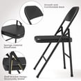 thumbnail image 4 of Yeshouse Juego de 4 sillas plegables de metal resistente, capacidad 160 kg, portátiles y apilables, 4 of 8