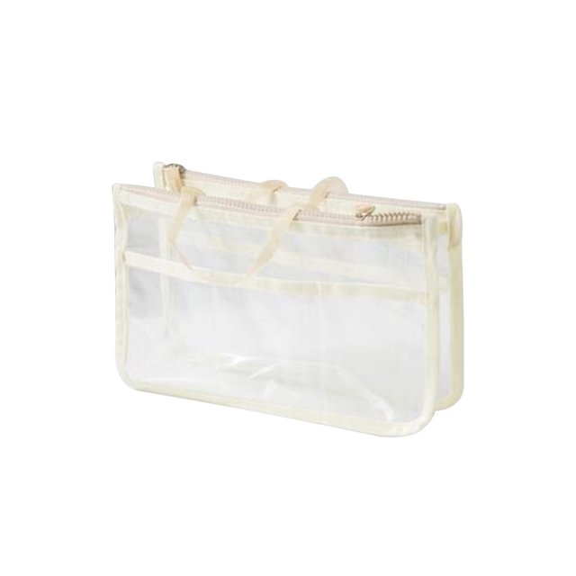 Tuphregyow Large Clear Makeup Cosmetic Toiletry Organizer Bag,Clear