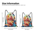 thumbnail image 2 of Kdxio Surreal Seafood Extravaganza Print Drawstring Backpack Bag,Waterproof Draw String Back Sack, Gym Drawstring Bags Swim Bag For Unisex, 2 of 5