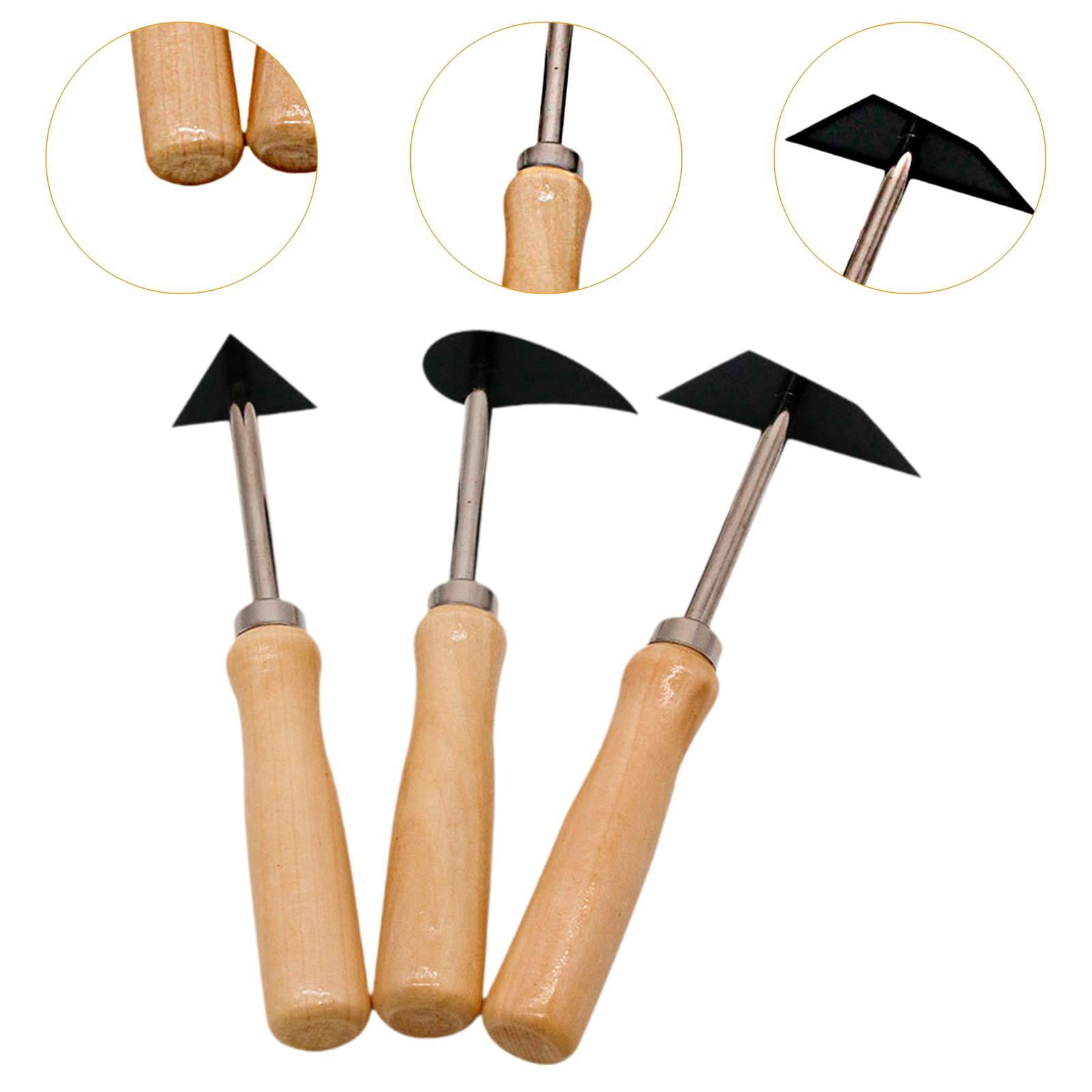 S SERENABLE 3x Pottery Clay Trimming Gadget Clay Shaping Hand Tool Engraving Knives Clay Sculpture Tool Pottery Carving for potter