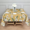 thumbnail image 3 of Yellow Daisy Flower Pattern Square Tablecloth,Waterproof Square Table Cover,Wipeable Spillproof Washable Table Cover for Home Kitchen Party Decor 42"X42"(107x107cm), 3 of 6