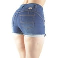 thumbnail image 2 of Fashion2Love Women's Juniors Colombian Design Butt Lift Push Up Mid Waist Booty Shorts, 2 of 9