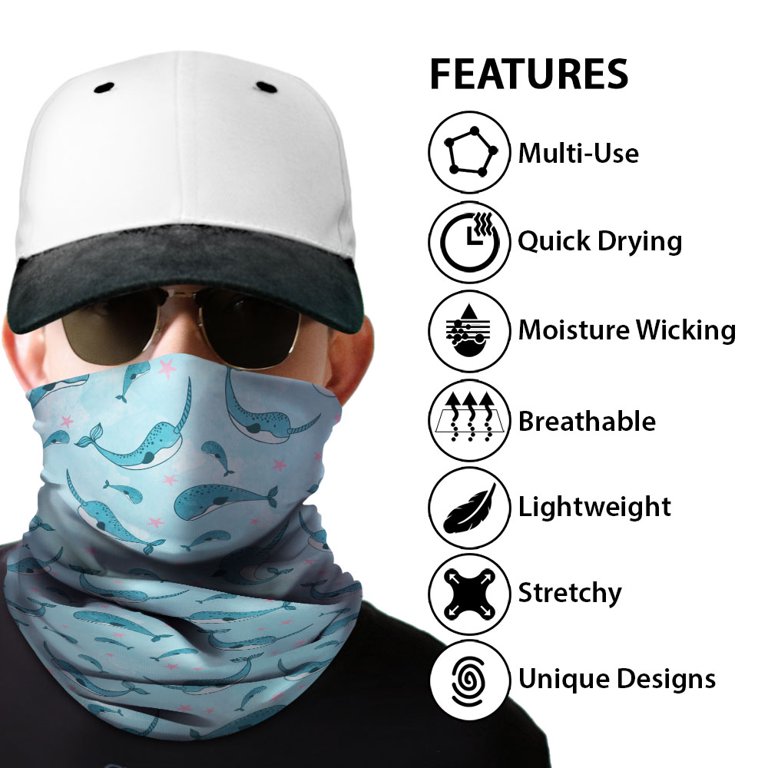 WIRESTER Bandana Seamless Tube Mask, Headwear, Scarf for Wear Face