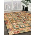 thumbnail image 3 of Ahgly Company Machine Washable Indoor Square Abstract Metallic Gold Area Rugs, 5' Square, 3 of 7