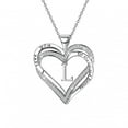thumbnail image 4 of Ladies Double Heart Diamond Necklace With 26 English Letters Couple Necklace, 4 of 8