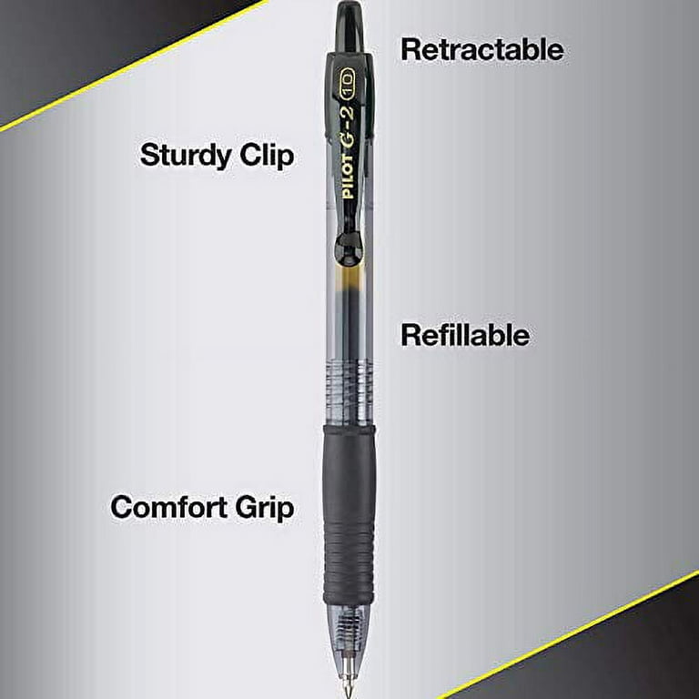 Pilot G2 Bold Pens, Premium Gel Pens, Bulk Pack Of 10 Pilot G2 Pens, 5  Black G-2 & 5 Blue Ink Pens, 1.0mm Medium Point, Retractable Rolling Ball,  Office & School Pens