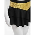 thumbnail image 7 of CHICTRY Kids Girls Hip Hop Jazz Latin Dance Suit Sequin Crop Top with Mini Skirt Cheer Leader Outfits Gold 16, 7 of 7