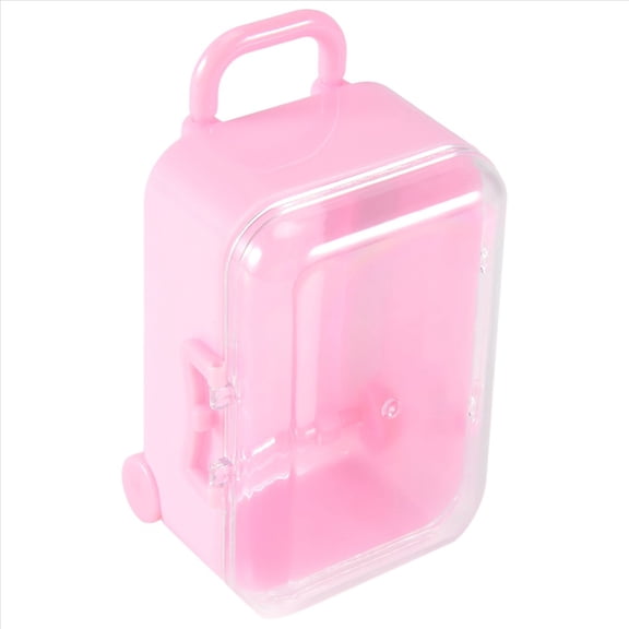 Pink mini roller travel suitcase candy box personality wedding luggage trolley case toy small storage