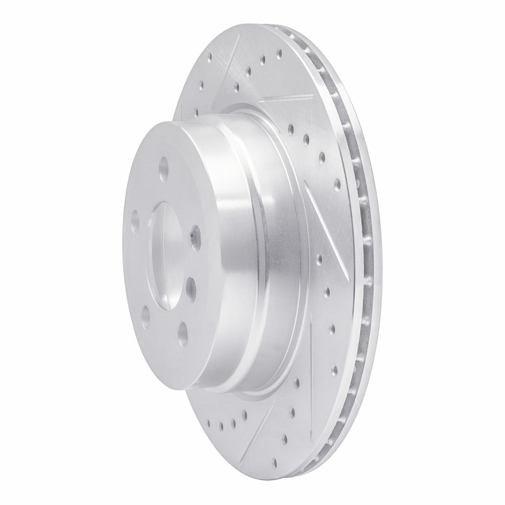 Dynamic Friction Company 631-31143L DFC Brake Rotor - Drilled And Slotted - Silver