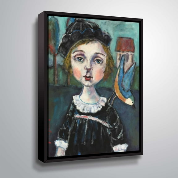ArtWall ROBE NOIR, Gallery Wrapped Floater-framed Canvas by Holly Wojahn