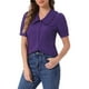 thumbnail image 4 of BLUSA CHIC para Mujeres con Cuello Peter Pan, Manga Corta Abullonada, Camisa Retro, Talla M, Púrpura Oscuro, 4 of 6