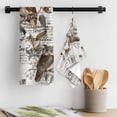 thumbnail image 3 of Country Owl Kitchen Towel Dish Cloths Set of 1, Microfiber Soft Kitchen Hand Towels, Farmhouse Sping Floral Botanical Postmark Absorbent Quick Drying Dishcloths 18 x 28 Inches, 3 of 8