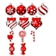 thumbnail image 2 of Juego de 12 adornos para árbol de Navidad | Adornos de madera de menta y caramelos de menta | Decoración ligera y colgante para árboles, coronas, regalos y fiestas, 2 of 6