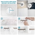 thumbnail image 2 of No Hook Shower Curtain with Built-in Rings - Abstract Navy Blue Gray Checkered Washable Waterproof Fabric Bathroom Curtains for Hotel,Rentals, 66 X 72 Inch Long , Modern Watercolor Art, 2 of 7