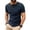 Dark Blue, variant on Shirts for Men Summer Crew-Neck Button-Down Short-Sleeve Pullover,Sizes S-2XL