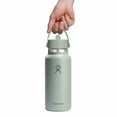 thumbnail image 3 of Hydro Flask Vacuum Insulated Stainless Steel Water Bottle Flask - Wide Closeable Straw Lid - 32 oz - Agave, 3 of 8