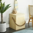 thumbnail image 2 of DecMode 15"W, 18"H Fiber clay Contemporary Outdoor Accent Table, Yellow, 1-Piece, 2 of 7