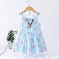 thumbnail image 4 of Robe Décontractée Sans Manches Imprimée pour Filles, Tissu 100 % Rayonne, Style Léger Printemps Été, Matière Extensible Douce, Entretien Facile, Convient aux Âges de 2 à 15 Ans, 4 of 8