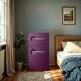 thumbnail image 3 of Frigidaire 3.1 Cu. ft. Compact Refrigerator with Freezer Compartment, 2-Door Retro Fridge with Built-in Side Bottle Opener, Plum, 3 of 5