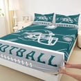 thumbnail image 3 of jejeloiu American Rugby Game Twin Sheet Sets,Gray Green Bedding For Teens 3pcs, 3 of 7